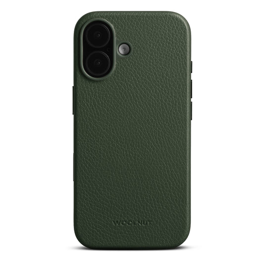 Woolnut usnjen magnetni ovitek za iPhone 17 - zelen