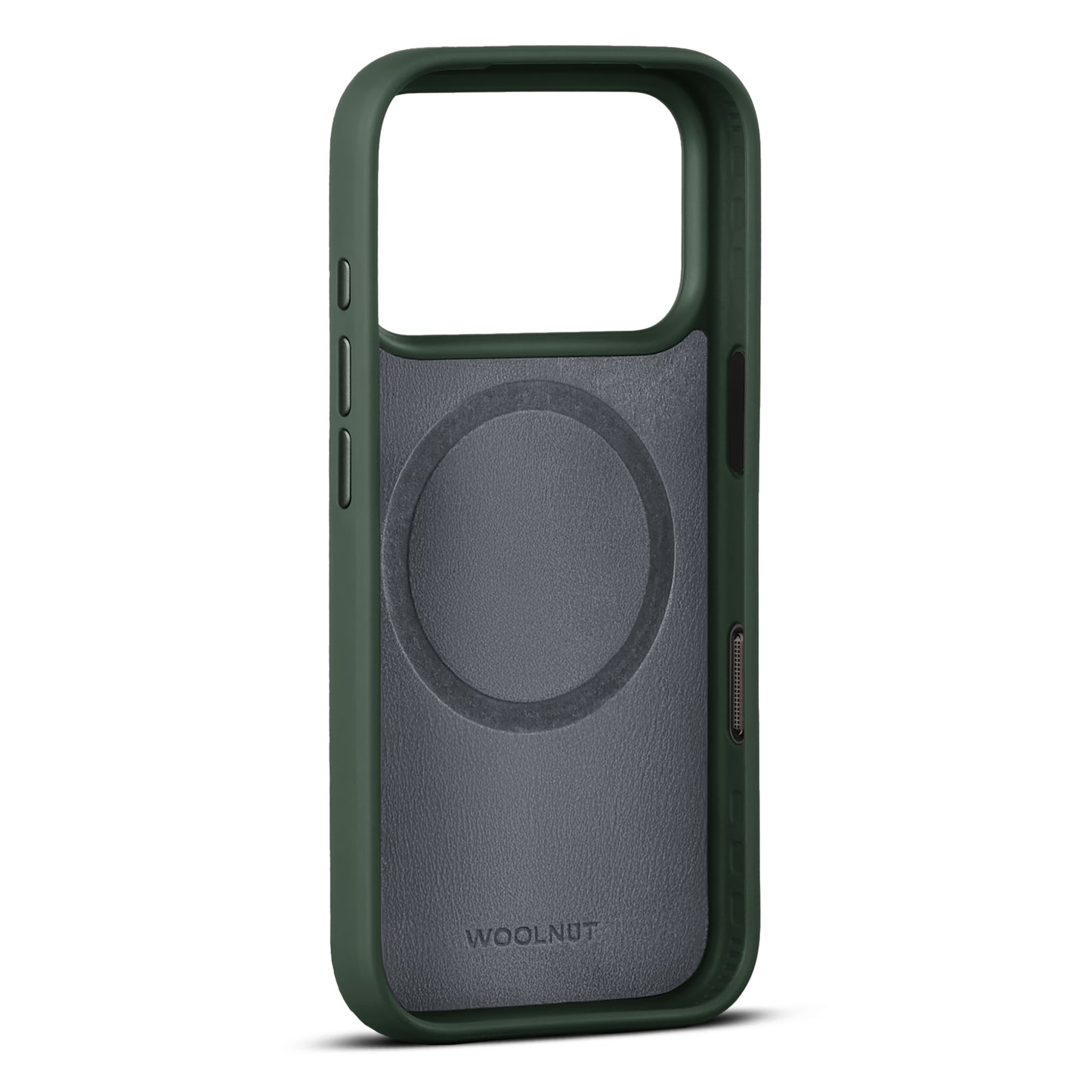 Woolnut usnjen magnetni ovitek za iPhone 17 Pro - zelen