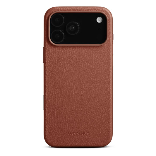 Woolnut usnjen magnetni ovitek za iPhone 17 Pro Max - konjak