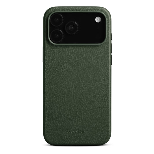 Woolnut usnjen magnetni ovitek za iPhone 17 Pro Max - zelen