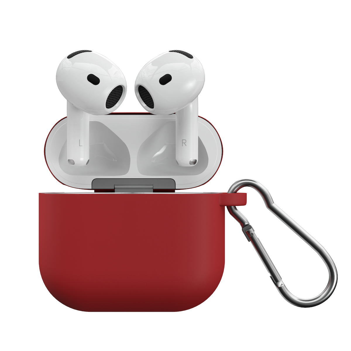 Next One silikonski ovitek za škatlico Airpods 4 - rdeča - iSTYLE SI