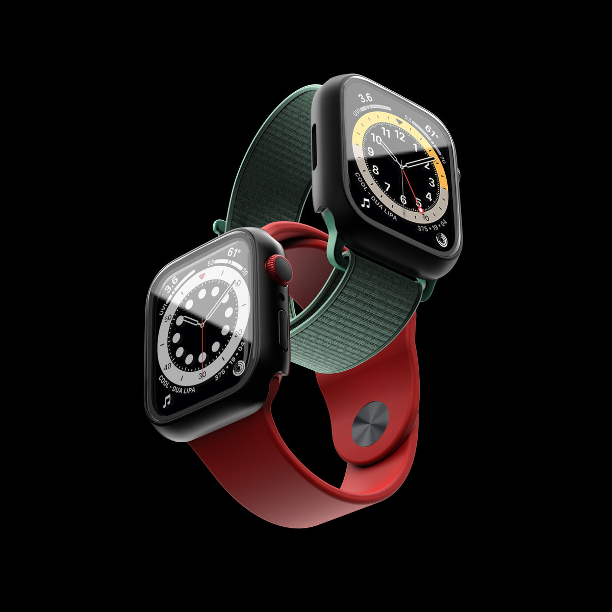 Next One Glass Case za Apple Watch 40 mm - črna - iSTYLE SI