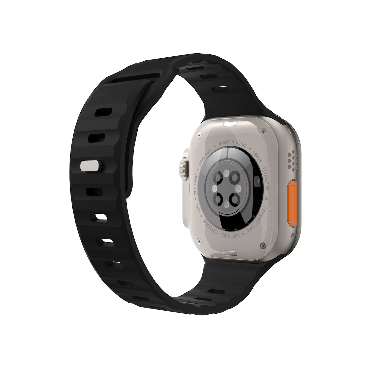 Next One silikonski pašček Active Band za Apple Watch 44/46/49 mm - črna - iSTYLE SI