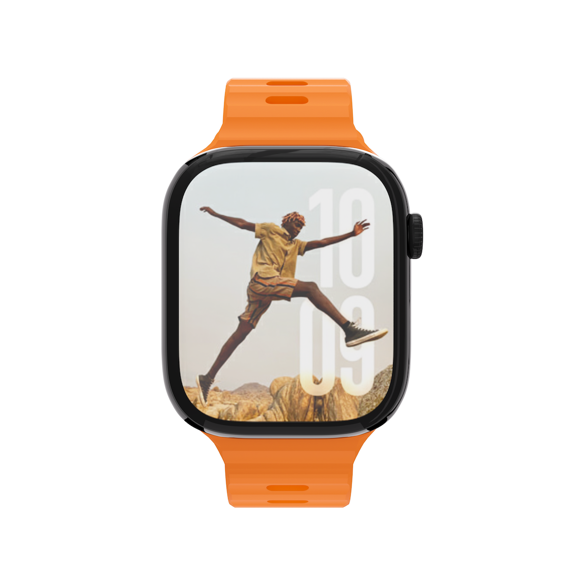 Next One silikonski pašček Active Band za Apple Watch 40/41/42 mm - oranžna - iSTYLE SI