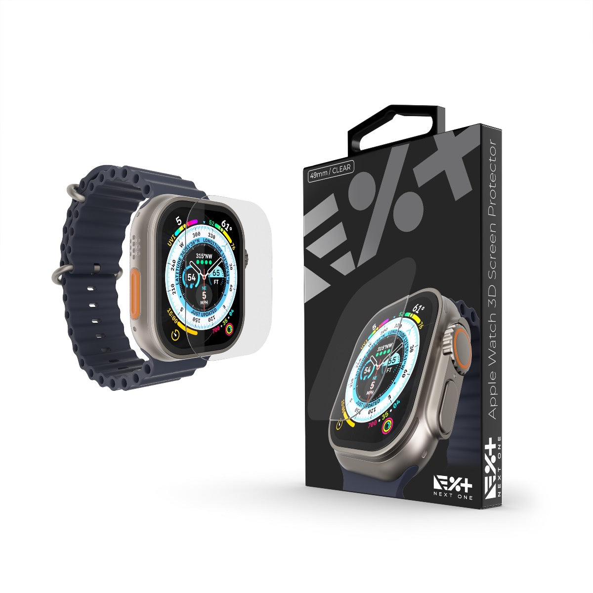 Next One zaščitno steklo za Apple Watch Ultra - prozorna - iSTYLE SI