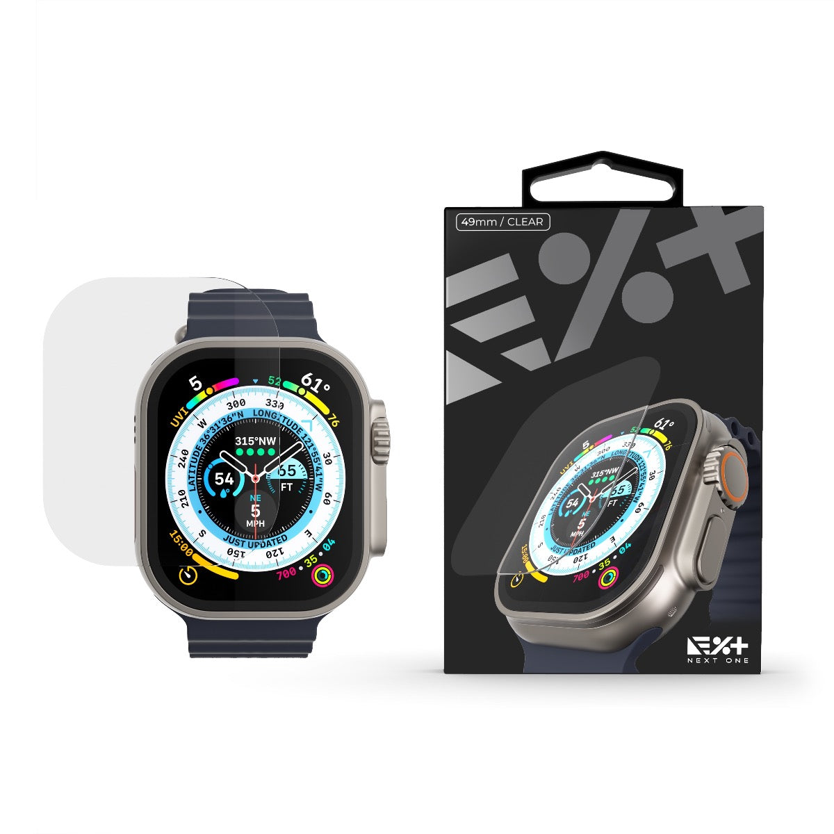 Next One zaščitno steklo za Apple Watch Ultra - prozorna - iSTYLE SI