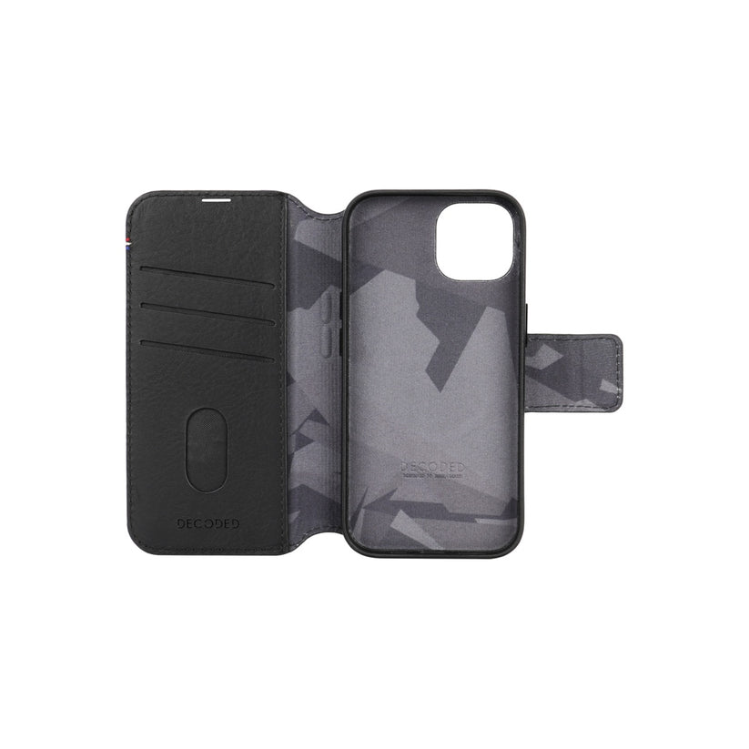Decoded usnjena denarnica za iPhone 15 Pro Max - črna - iSTYLE SI