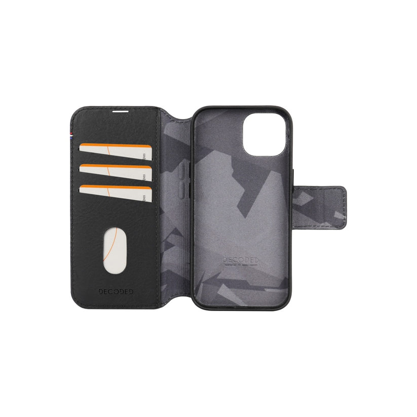 Decoded usnjena denarnica za iPhone 15 Pro Max - črna - iSTYLE SI