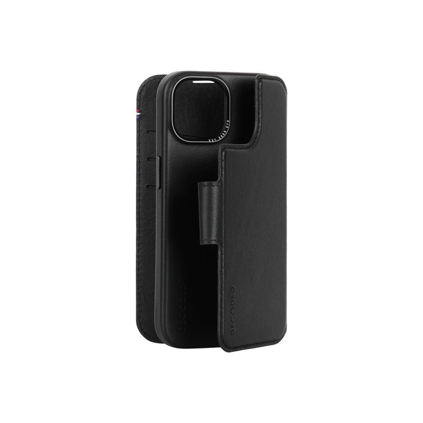Decoded usnjena denarnica za iPhone 15 Pro Max - črna - iSTYLE SI