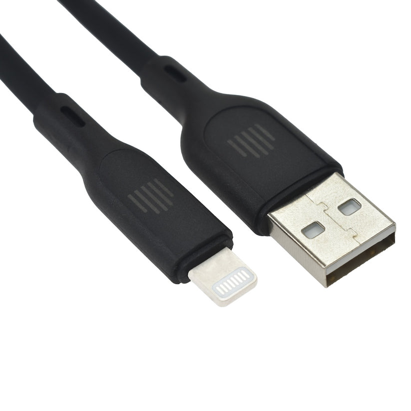 Dviced USB-A na Lightning silikonski kabel 1,25 m - črna - iSTYLE SI