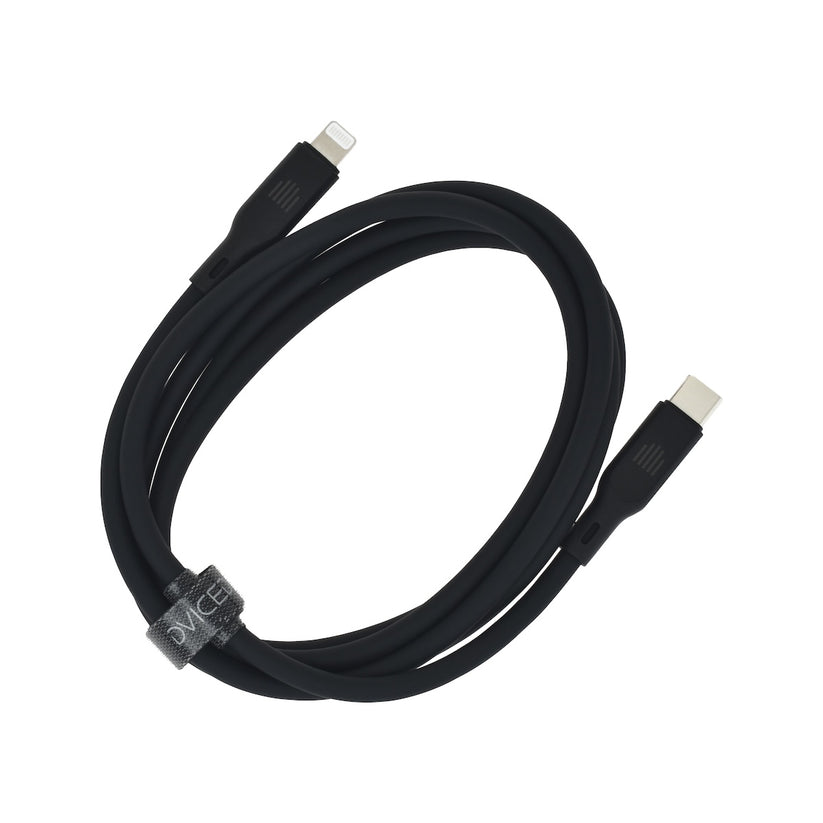 Dviced USB-C na Lightning silikonski kabel 1,25 m - črna - iSTYLE SI