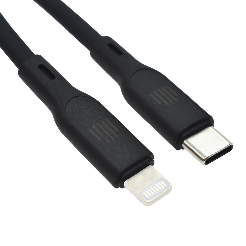 Dviced USB-C na Lightning silikonski kabel 1,25 m - črna - iSTYLE SI