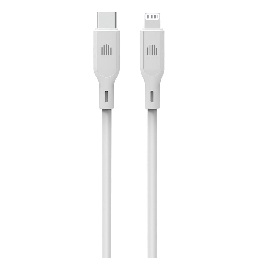 Dviced USB-C na Lightning silikonski kabel 1,25 m - bela - iSTYLE SI