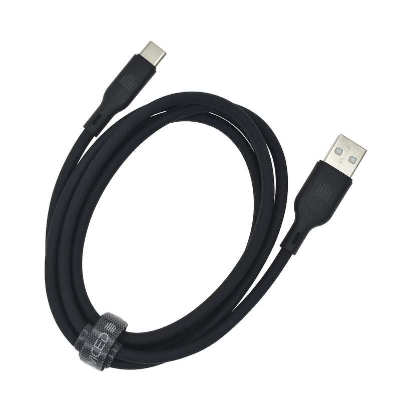 Dviced USB-A na USB-C silikonski kabel 1,25 m - črna - iSTYLE SI