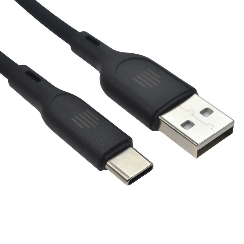 Dviced USB-A na USB-C silikonski kabel 1,25 m - črna - iSTYLE SI