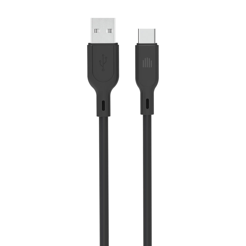 Dviced USB-A na USB-C silikonski kabel 1,25 m - črna - iSTYLE SI