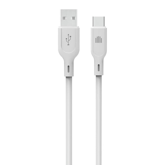 Dviced USB-A na USB-C silikonski kabel 1,25 m - bela - iSTYLE SI