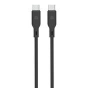 Dviced USB-C na USB-C silikonski kabel 1,25 m - črna - iSTYLE SI
