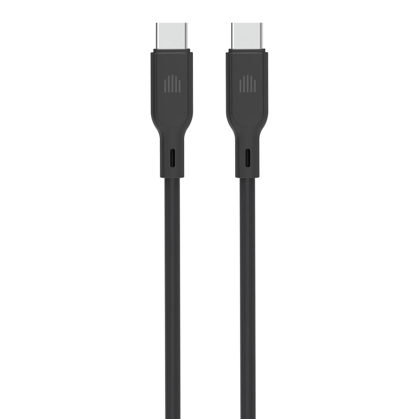 Dviced USB-C na USB-C silikonski kabel 1,25 m - črna - iSTYLE SI