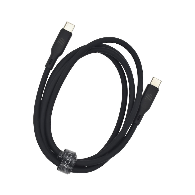 Dviced USB-C na USB-C silikonski kabel 1,25 m - črna - iSTYLE SI