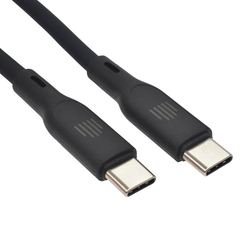 Dviced USB-C na USB-C silikonski kabel 1,25 m - črna - iSTYLE SI