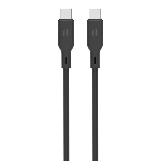Dviced USB-C na USB-C silikonski kabel 1,25 m - črna - iSTYLE SI