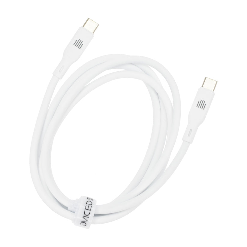 Dviced USB-C na USB-C silikonski kabel 1,25 m - bela - iSTYLE SI