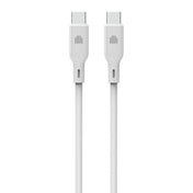 Dviced USB-C na USB-C silikonski kabel 1,25 m - bela - iSTYLE SI