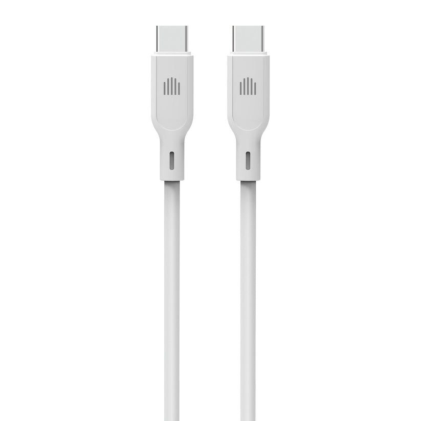 Dviced USB-C na USB-C silikonski kabel 1,25 m - bela - iSTYLE SI