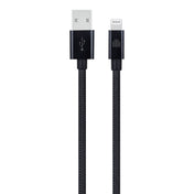 Dviced USB-A na Lightning tkan kabel 0,25 m - črna - iSTYLE SI