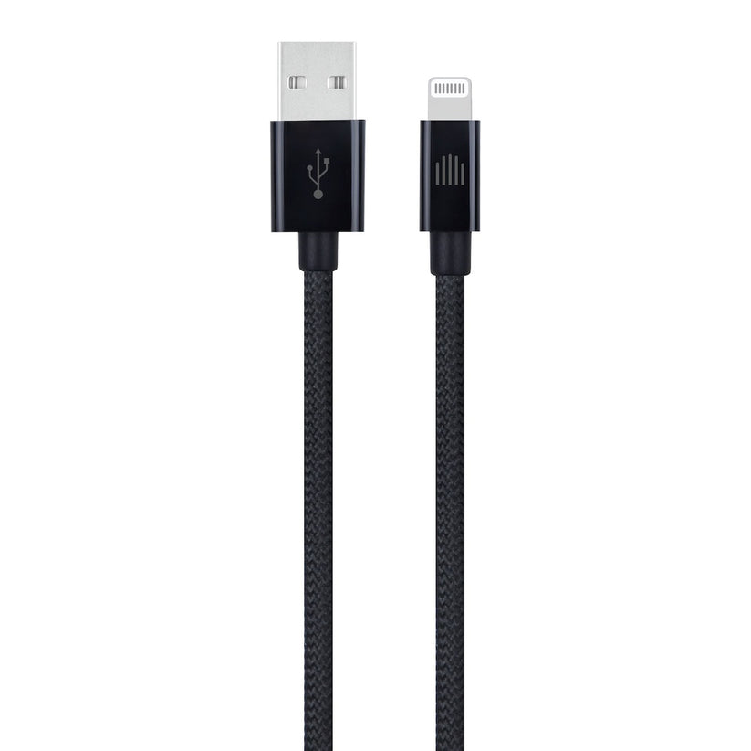 Dviced USB-A na Lightning tkan kabel 1,25 m - črna - iSTYLE SI