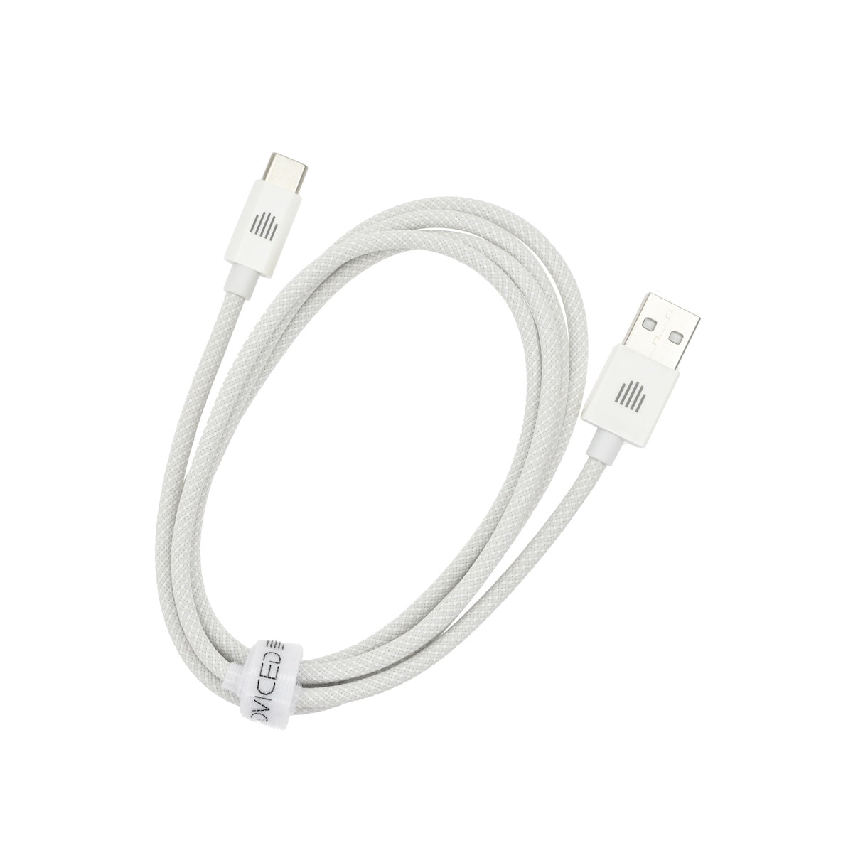 Dviced USB-A na USB-C tkan kabel 1,25 m - bela - iSTYLE SI