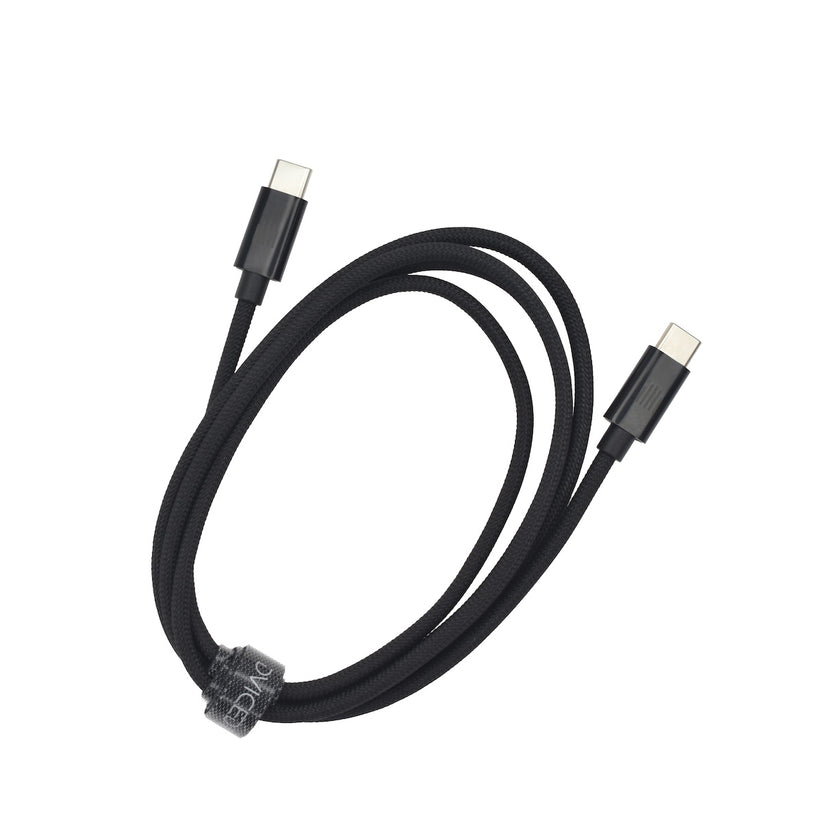 Dviced USB-C na USB-C tkan kabel 1,25 m - črna - iSTYLE SI