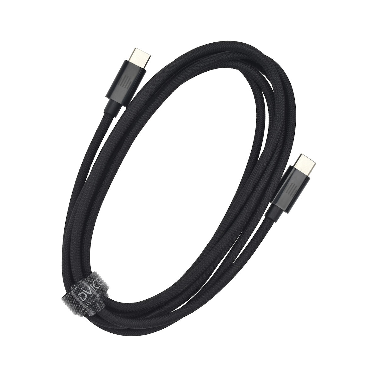 Dviced USB-C na USB-C tkan kabel 2 m - črna - iSTYLE SI