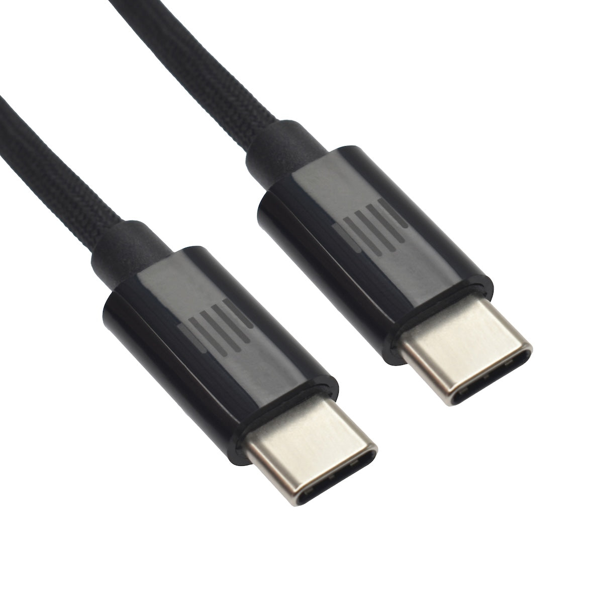 Dviced USB-C na USB-C tkan kabel 2 m - črna - iSTYLE SI