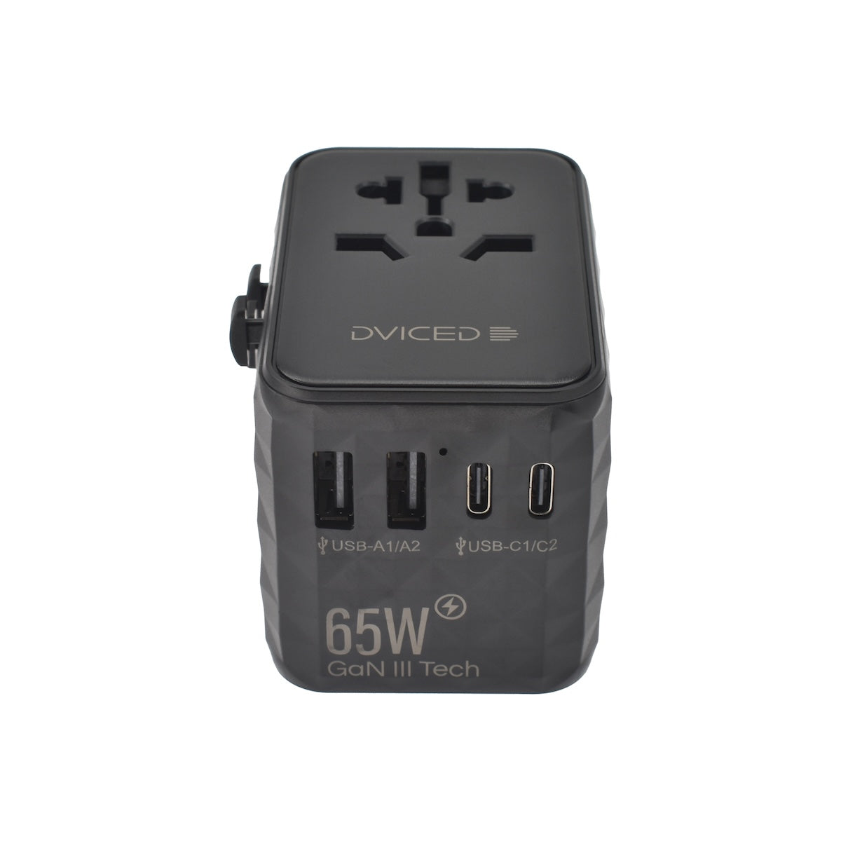 Dviced univerzalni potovalni adapter 65 W GaN - črna - iSTYLE SI