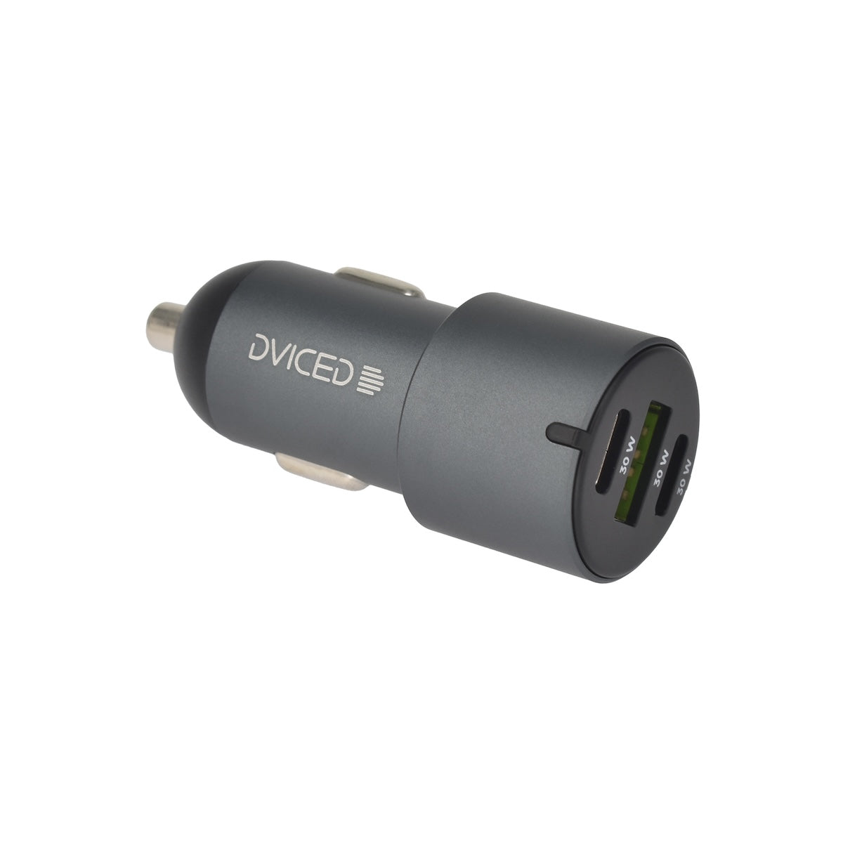 Dviced avtopolnilec 60 W, 1x USB-A, 2x USB-C - siva - iSTYLE SI