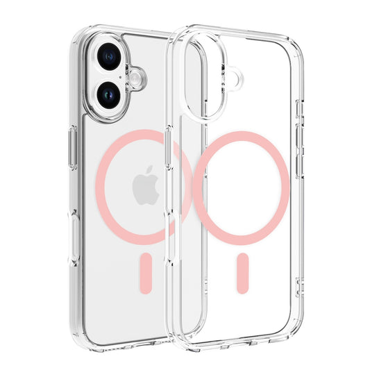 Dviced prozorni ovitek za iPhone 16 z MagSafe - roza - iSTYLE SI
