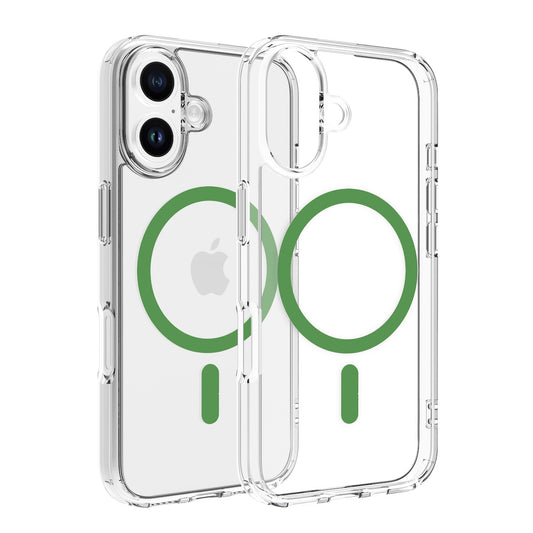 Dviced prozorni ovitek za iPhone 16 z MagSafe - zelena - iSTYLE SI