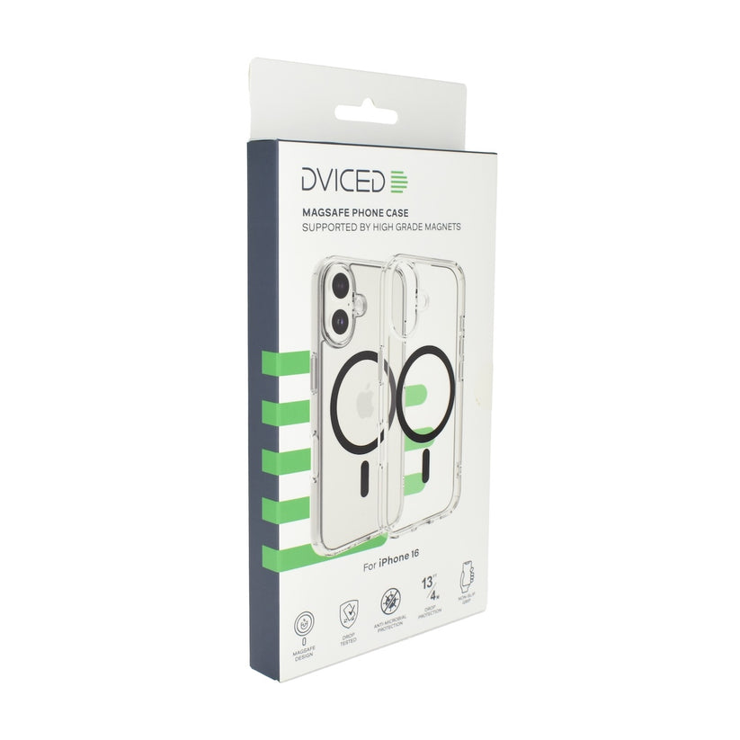 Dviced prozorni ovitek za iPhone 16 z MagSafe - črna - iSTYLE SI