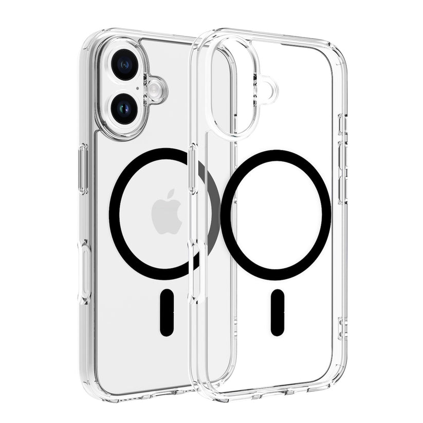 Dviced prozorni ovitek za iPhone 16 z MagSafe - črna - iSTYLE SI