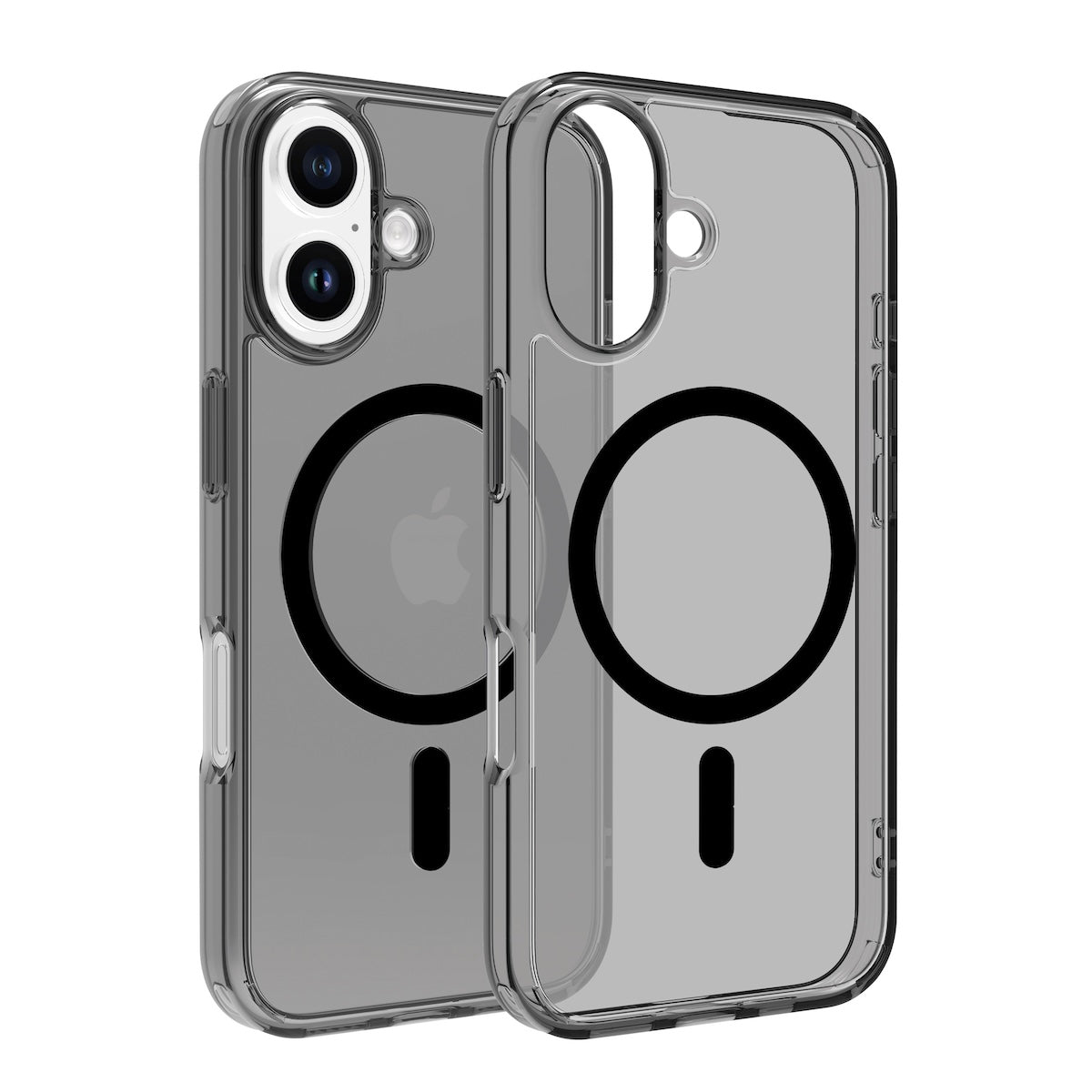 Dviced zatemnjen prozorni ovitek za iPhone 16 z MagSafe - črna - iSTYLE SI