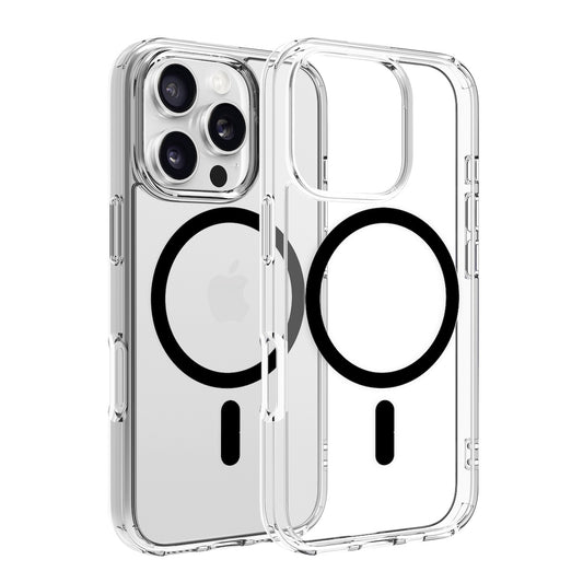 Dviced prozorni ovitek za iPhone 16 Pro z MagSafe - črna - iSTYLE SI