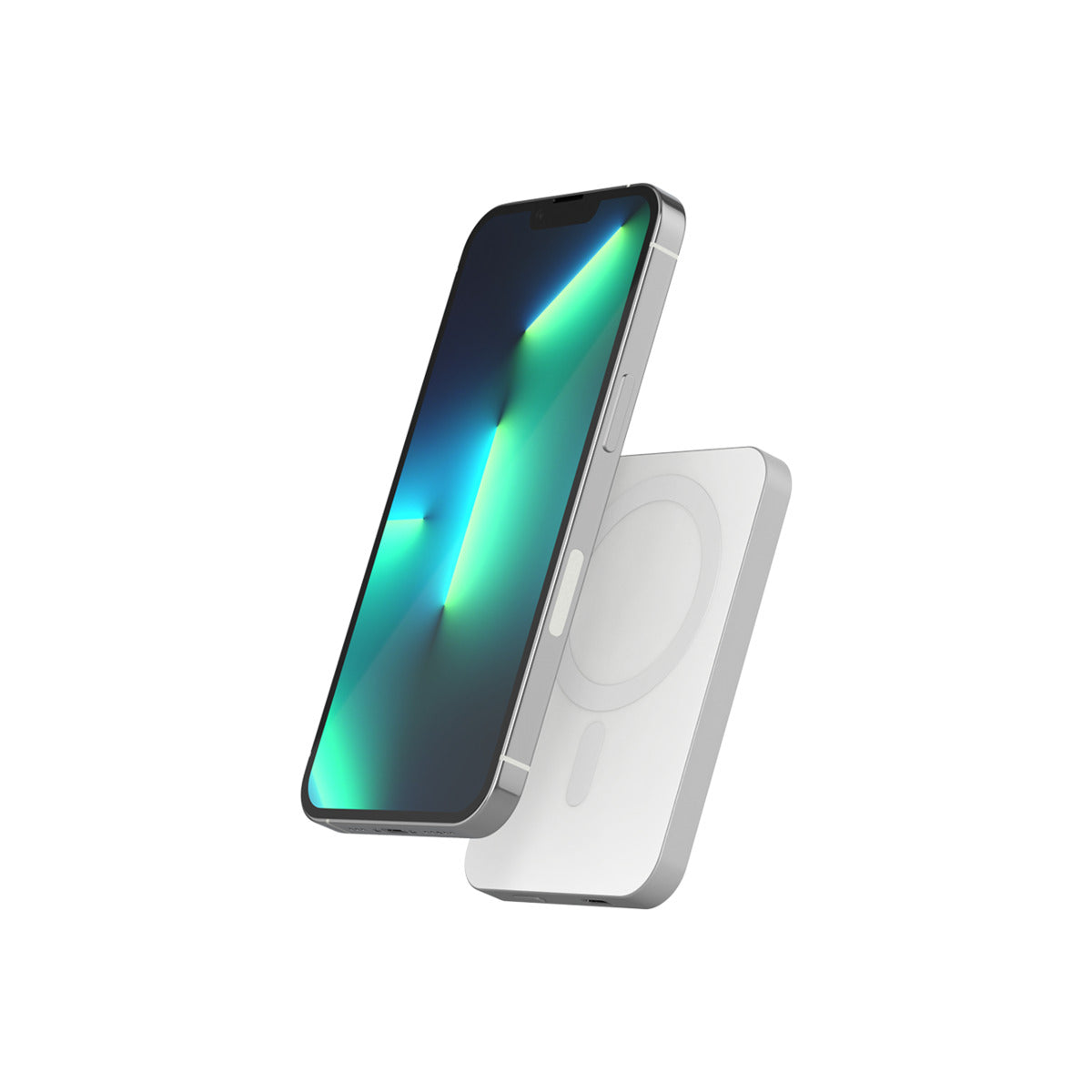 Epico 5000mAh aluminijasta magnetna prenosna baterija - srebrna - iSTYLE SI