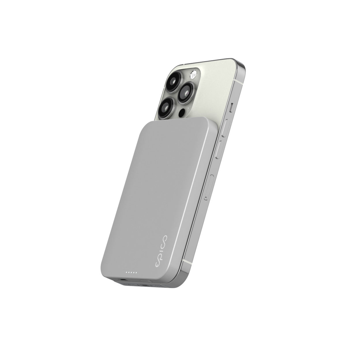 Epico 5000mAh aluminijasta magnetna prenosna baterija - srebrna - iSTYLE SI