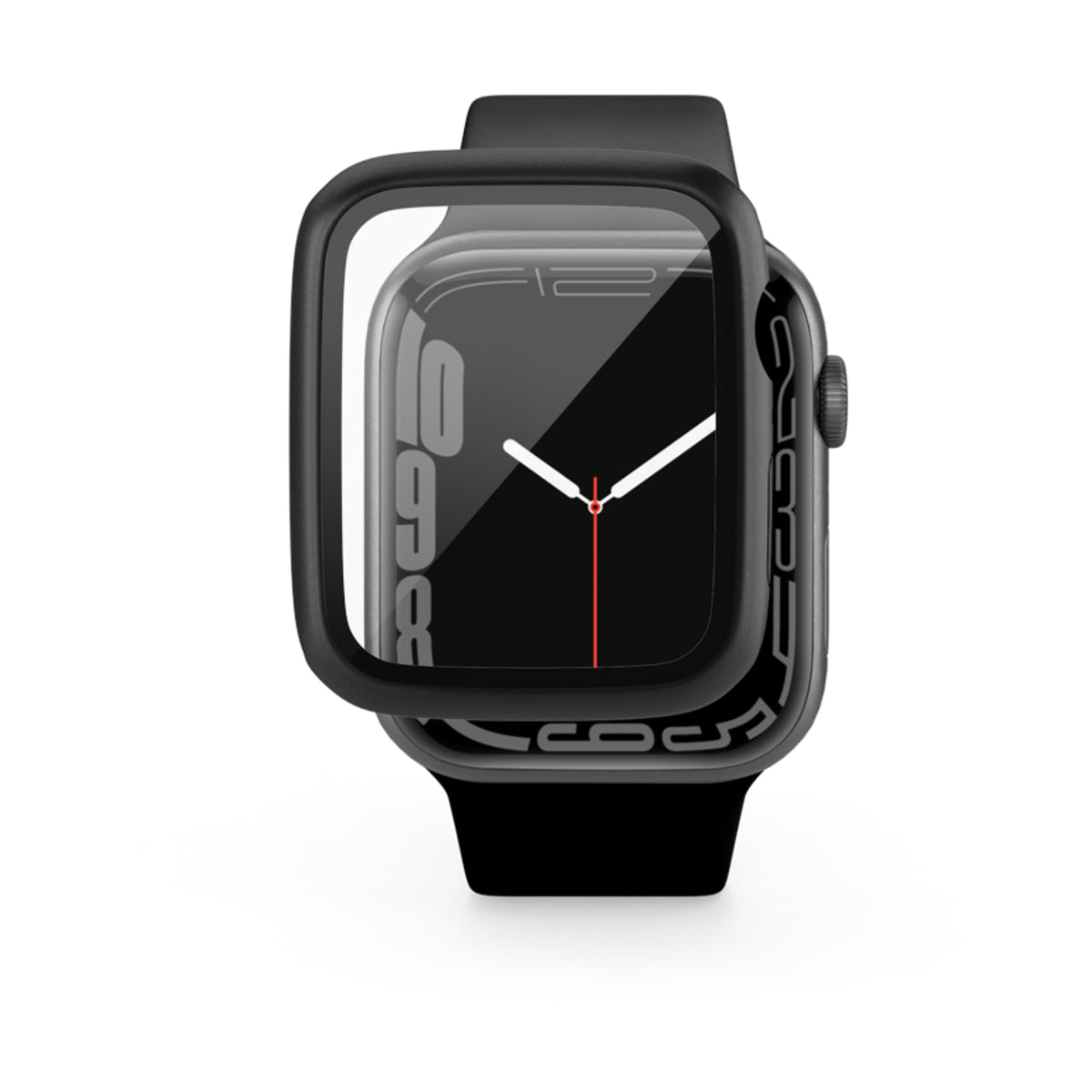 EPICO GLASS CASE za Apple Watch 7 41 mm - črna - iSTYLE SI