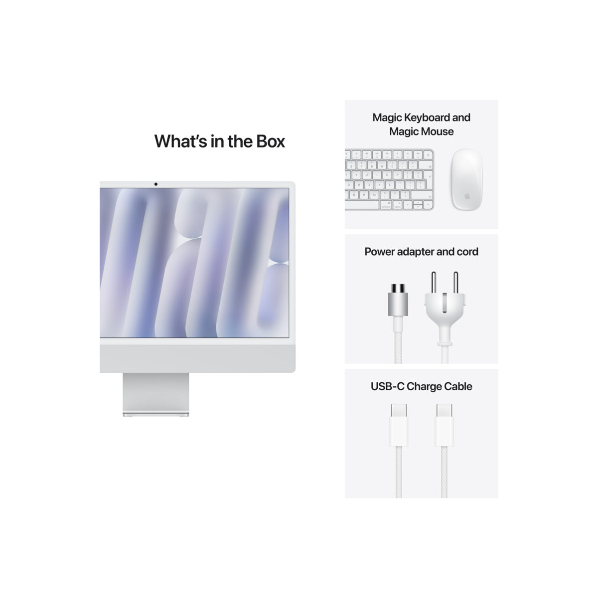iMac 24: M4 z 10-jedrno CPE in GPE, 16 GB, 512 GB SSD, nano-teksturiran zaslon - srebrn - iSTYLE SI