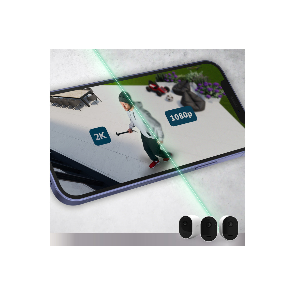 Arlo Pro 5 zunanja varnostna kamera (komplet 2 kamer brez bazne postaje) - bela - iSTYLE SI