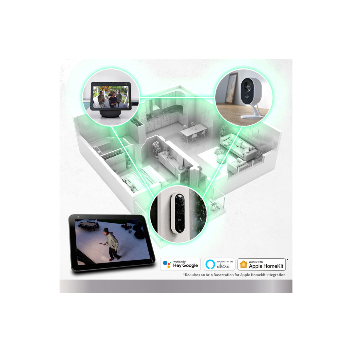 Arlo Pro 5 zunanja varnostna kamera (komplet 2 kamer brez bazne postaje) - bela - iSTYLE SI