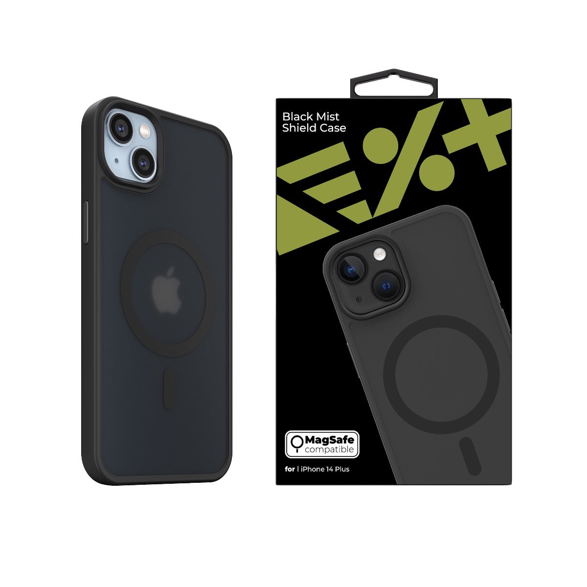 NEXT ONE Mist Shield ovitek za iPhone 14 Plus z Magsafe - črna - iSTYLE SI